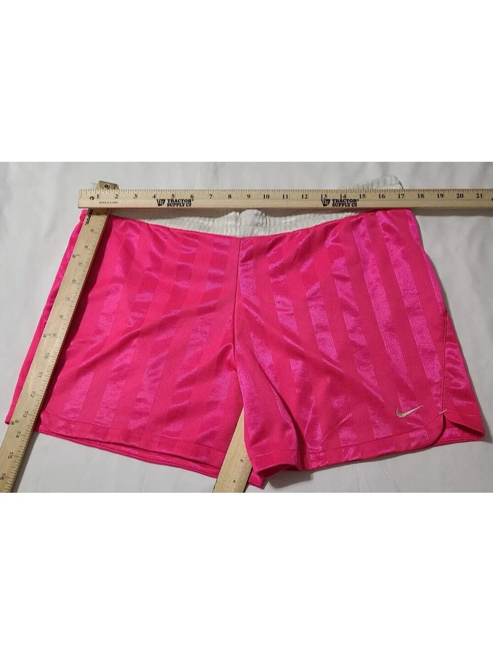 Nike Athletic Shorts Womens Sz Medium Hyper Pink Running Training Drawstring EUC